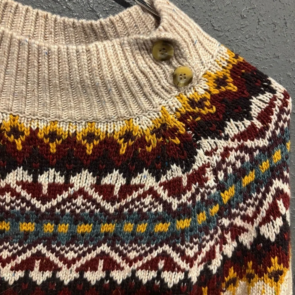 Women’s Sahalie Cream Fair Isle Sweater - Picture 2 of 5